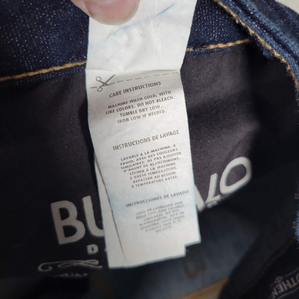 Buffalo David Bitton Jeans Mens 40x30 Dark Indigo Straight Six Mid Rise Denim - Picture 8 of 14